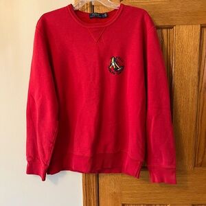 Vintage Polo Ralph Lauren red sailing sweatshirt, large, unisex